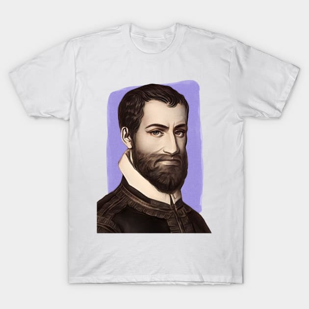 Italian Composer Giovanni Pierluigi da Palestrina illustration T-Shirt by Litstoy 